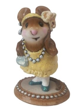 Wee Forest Folk "Zelda" In A Yellow Summer Dress And Blue Shoes #M-171 VTG